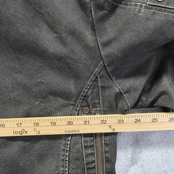 Kuhl Burr Jacket Mens XL Green Cotton Canvas Full Zip Outdoor Patina Dye Hiking - Picture 11 of 13